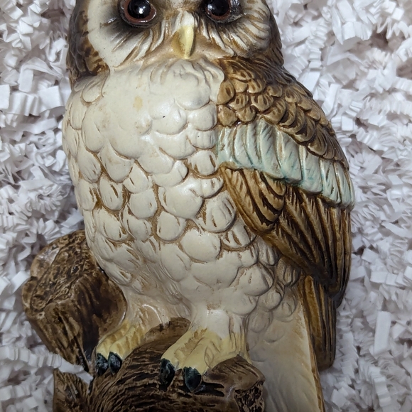 Norleans Japan vintage owl on tree stump figurine - Picture 4 of 7